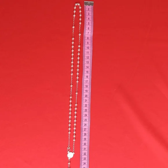 925 sterling SILVER men and women/Catholic ROSARIO necklace - Picture 6 of 16